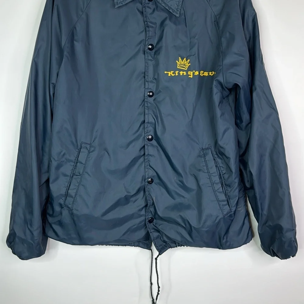 Vintage Champion King's Cove Navy Blue Button Jacket Size Medium 80s